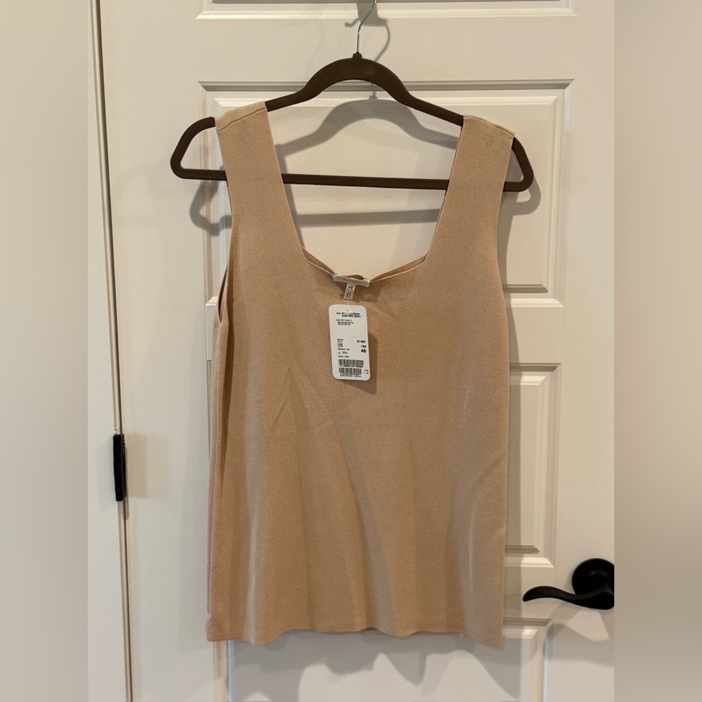 Escada Beige Sleeveless Knit Tank Top